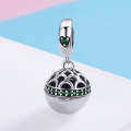 S925 Sterling Silver Love Surprise Pendant DIY Bracelet Necklace Accessories(Dark Green)