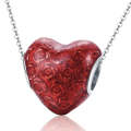 S925 Pure Silver Red Love DIY Bracelet Necklace Beads