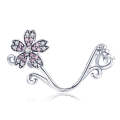 S925 Sterling Silver Beautiful Flowers DIY Bracelet Accessories, Color:Silver