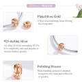 Sterling Silver S925 Pearl DIY Bracelet Accessories Hollow Rose Gold Loose Beads
