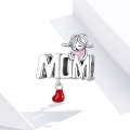 S925 Sterling Silver Pendant to Mom Beads DIY Bracelet Necklace Accessories