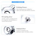 S925 Sterling Silver Simple Cute Fish Bead DIY Bracelet Necklace Accessories