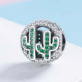 S925 Sterling Silver Pendant Vigor Cactus Beads DIY Bracelet Necklace Accessories