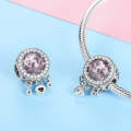 S925 Sterling Silver Pendant Brilliant Heart Beads DIY Bracelet Necklace Accessories