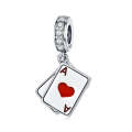 S925 Sterling Silver Red Heart A Pendant DIY Bracelet Necklace Accessories