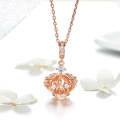 S925 Sterling Silver Pendant Rose Gold Crown DIY Necklace Accessories