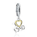 S925 Sterling Silver Heart I Love My Dad Pendant Accessories