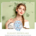 S925 Sterling Silver Elegant Snowflake Beads DIY Bracelet Necklace Accessories