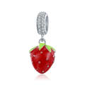S925 Sterling Silver Beaded Strawberry Pendant Loose Beads DIY Bracelet Accessories