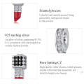 Sterling Silver DIY Bracelet Accessories Lipstick Platinum Plated Pendant Necklace Accessories