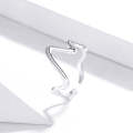 S925 Sterling Silver Simple Wave Curve Women Ring
