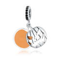 S925 Sterling Silver  Pumpkin Smiling Face Pendant DIY Bracelet Necklace Accessories