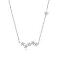 S925 Sterling Silver Brilliant Stars Women Nacklace Jewelry