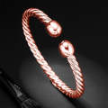 Europe and America Style Female Brass-plating Jewelry Rose Gold Garlic Magnetic Health Open Brace...
