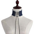 2 PCS European and American Retro Personality Burr Tie Bowknot Cowboy Collar Fashion Wide Collar ...