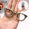 5 PCS Multi-function Eyeglasses Bottle Opener Key Chain Car Key Pendant, Size: 10.5x3.5cm (Black)