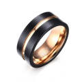 Europe and America Style Men Classic Ring Pure Tungsten Carbide Hand-brushed Rose Gold Plating Ri...