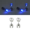 1 Pair Fashion LED Earrings Glowing Light Up  Earring Stud(Blue)