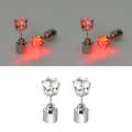 1 Pair Fashion LED Earrings Glowing Light Up  Earring Stud(Red)