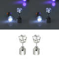 1 Pair Fashion LED Earrings Glowing Light Up  Earring Stud(White)