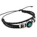 European and American Hand-knitted Beaded Retro DIY Bracelet Taurus Constellation Leather Punk Fa...