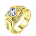 Buy Fashion Businessman 18K White Gold Plated + AAA Zircon Men  Ring, Size: 11, Diameter: 20.6mm, Per...