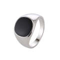 Europe and America Men Classic Alloy High Polished Drip Oil Style Ring, Size: 10, Diameter: 19.9m...