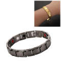 Men Detachable Titanium Steel Magnetic Therapy Bracelet Jewelry(Black)