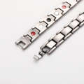 Men Detachable Titanium Steel Magnetic Therapy Bracelet Jewelry(Gold)