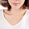 2MM Personality Fashion Silver Plated Snake Bone Chain(Silver length:22 inch)