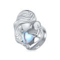 SCC2539 S925 Sterling Silver Necklace Pendant Accessories Heart Shape Parent-child Mother Love DI...