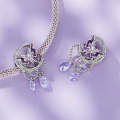 SCC2545 S925 Sterling Silver Necklace Pendant Accessories Moon Butterfly Tassel DIY Bracelet Beads