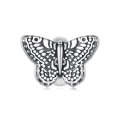 SCC2551 S925 Sterling Silver Butterfly Silicone Pendant Accessories DIY Bracelet Beads
