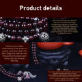 Fashion Jewelry Accessory Garnet Beads Bracelet (Pink Crystal & Cat)