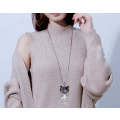Autumn and Winter Fashion Simple Female Necklaces Gun-black Color Straight Ears Style Easy-matchi...