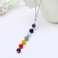 7 Color Natural Stone Beads Pendant Necklace Women Yoga Reiki Healing Balancing Necklaces Charms ...