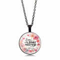 Rose Time Jewelry Dome Pendant Necklace(ABXL570-5)