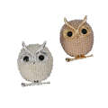 Pearl Brooches Owl Animal Brooches For Women(Silver)