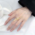 Creative Simple Geometry Opening Finger Rings Personality Jewelry(Gold)