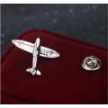 Retro Air Plane Brooches For Men(Silver)