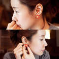Cute Sweet Fashion Fresh Small Daisy Flower Stud Earrings for Girl, Metal Color:Orange