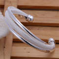 Women Two-wire Silver Plated Open Bracelet(WG2328)