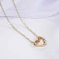 Fashion Necklace Heart Design Hollow Simple Necklace(gold)