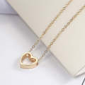 Fashion Necklace Heart Design Hollow Simple Necklace(gold)