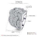 Women Fashion Luxury Zircon Stone Rings, Ring Size:10