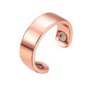 Personality Ring Magnetic Health Ring Creative Jewelry Open Ring(Glossy rose gold)