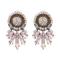 Wedding Colorful Charm Earrings Women Female Fashion Shiny Jewelry Statement Stud Earrings(Light ...