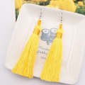 3 Pairs Women Boho Fashion Long Tassel Earrings(Yellow)