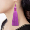 3 Pairs Women Boho Fashion Long Tassel Earrings(Purple)