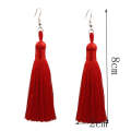 3 Pairs Women Boho Fashion Long Tassel Earrings(Red)